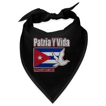 Cuba Flag, Viva Cuba Libre, Patria Y Vida, Cuba - Bandana - Schwarz - Vorne