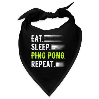 Ping Pong Table Tennis - Bandana - Schwarz - Vorne