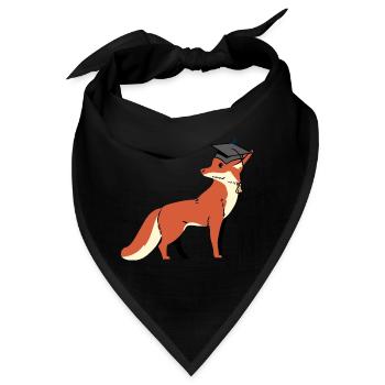 Fuchs Weisheit klug Gelehrter lernen Weise - Bandana - Schwarz - Vorne