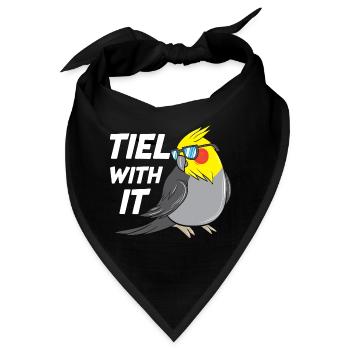 Tiel With It Funny Cockatiel Bird Parrot - Bandana - Schwarz - Vorne