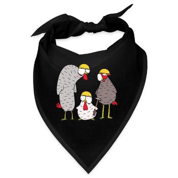 Baustelle Bauen Bauherr Einsatz Team Hammer - Bandana - Schwarz - Vorne