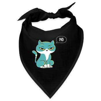 Cat Graphic Cat Owner Cat Trainer Cat Lover Animal - Bandana - Schwarz - Vorne