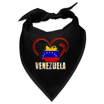 Venezuela Flagge - Bandana - Schwarz - Vorne