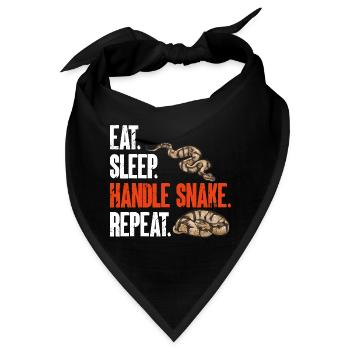 Ball Python Schlange Königspython - Bandana - Schwarz - Vorne
