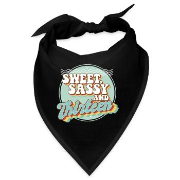 Sweet Sassy and 13 13th Birthday Party Celebrant - Bandana - Schwarz - Vorne