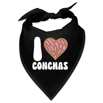 Concha Hispanic Mexikanisch Pan Dulce - Bandana - Schwarz - Vorne