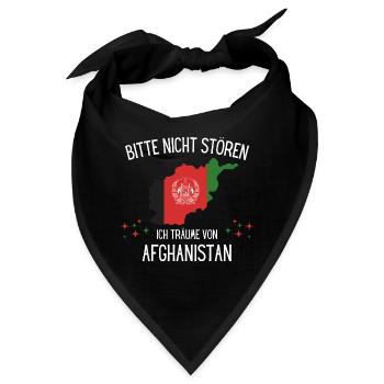 Bitte Nicht Stören Ich Träume Von Afghanistan - Bandana - Schwarz - Vorne