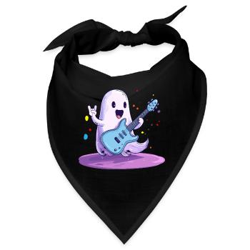 Geist Gitarrist Halloween - Bandana - Schwarz - Vorne