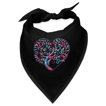 Lebens Baum - Bandana - Schwarz - Vorne