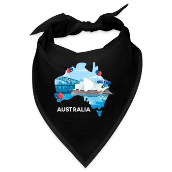 Australien - Bandana - Schwarz - Vorne