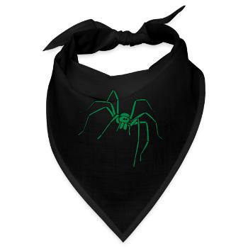 Spinne Giftig Gift Horror Halloween Spinnen - Bandana - Schwarz - Vorne