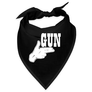 Gun - Bandana - Schwarz - Vorne