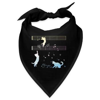 Cat Graphic Cat Owner Cat Trainer Cat Lover Animal - Bandana - Schwarz - Vorne