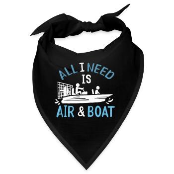 Funny Air And Boat Luftkissenboot Planenboot Sumpf - Bandana - Schwarz - Vorne