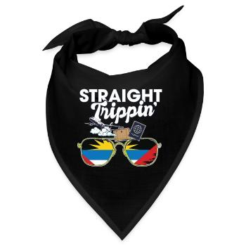 Straight Trippin' Antigua Vacation Tour Travel - Bandana - Schwarz - Vorne