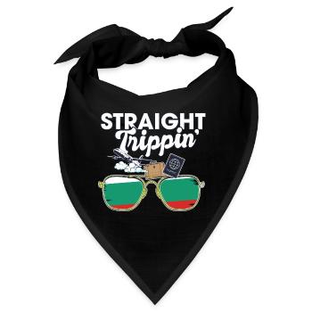 Straight Trippin' Bulgaria Vacation Tour Travel - Bandana - Schwarz - Vorne