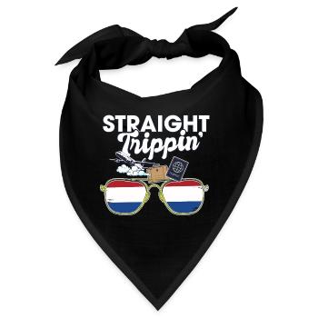 Straight Trippin' Netherlands Vacation Tour - Bandana - Schwarz - Vorne