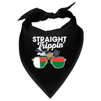 Straight Trippin' Madagascar Vacation Tour Travel - Bandana - Schwarz - Vorne