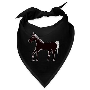 Reite1 Reiterin Pferdenarren Reitsport Reiterhof - Bandana - Schwarz - Vorne
