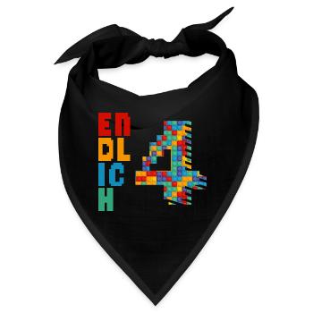 Endlich 4 Baustein - Bandana - Schwarz - Vorne