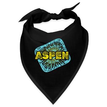Geschenk für Aspen - Bandana - Schwarz - Vorne