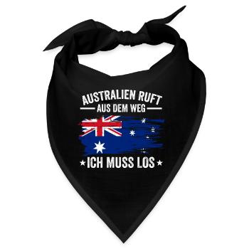 Australien Reise Australier Australierin - Bandana - Schwarz - Vorne