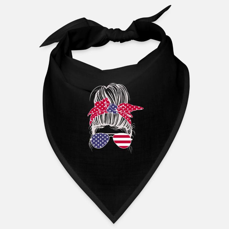 Messy Bun USA Bandana