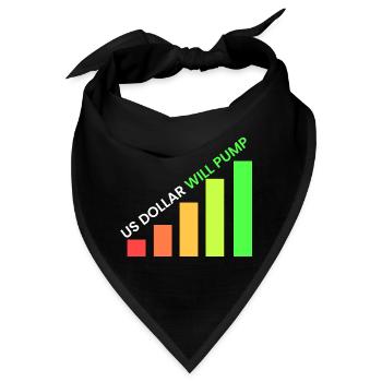 US Dollar wird pumpen - Bandana - Schwarz - Vorne