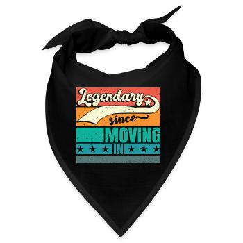 Legendär seit dem Einzug | Nachbar in der Nachbarschaft - Bandana - Schwarz - Vorne