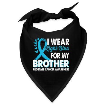Tragen Sie Hellblau Für Den Brother - Bandana - Schwarz - Vorne