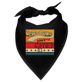 Legendär seit Einzug | Retro-Nachbarschaft - Bandana - Schwarz - Vorne