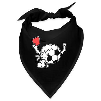 Funny Soccer Ball Sportbeamter - Bandana - Schwarz - Vorne