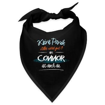 Connor - Keine Panik. Alles wird gut - Bandana - Schwarz - Vorne