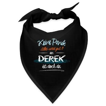 Derek - Keine Panik. Alles wird gut - Bandana - Schwarz - Vorne
