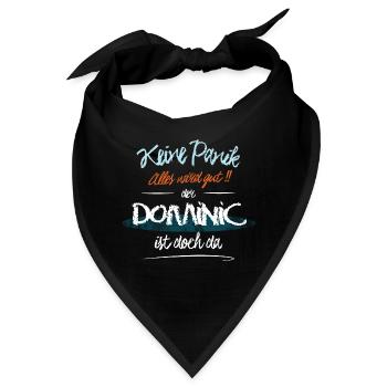 Dominic - Keine Panik. Alles wird gut - Bandana - Schwarz - Vorne