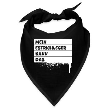 Geschenk für Estrichleger - Bandana - Schwarz - Vorne