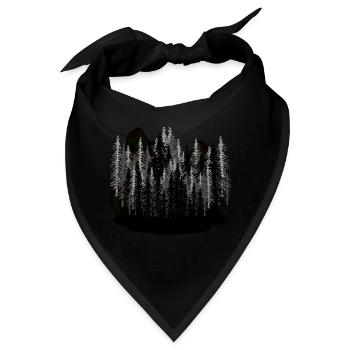 Dark Fantasy Natur Gruselig Wildnis Wald Karpaten - Bandana - Schwarz - Vorne