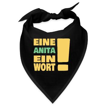 Eine Anita ein Wort - Bandana - Schwarz - Vorne
