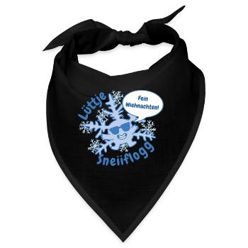 Lüttje Sneeiflogg kleine Sneeflocke - Bandana - Schwarz - Vorne