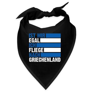 Griechen Grieche Griechenland - Bandana - Schwarz - Vorne