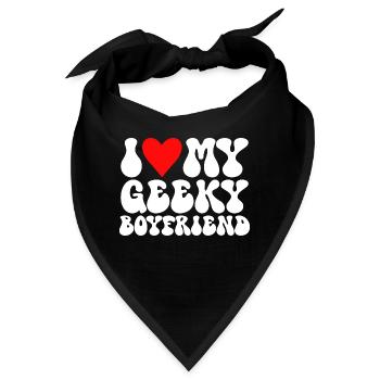Ich liebe meinen Geek-Freund Ich liebe meinen Geek-Freund - Bandana - Schwarz - Vorne
