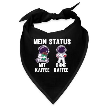 Astronaut Mein Status Mit Kaffee Ohne Kaffee - Bandana - Schwarz - Vorne