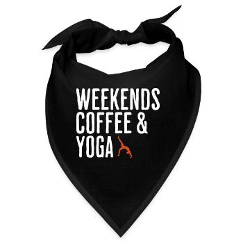 Entspannendes Zen-Wochenende Kaffee & Yoga - Bandana - Schwarz - Vorne