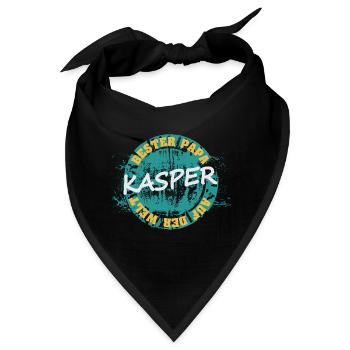 Kasper als Vatertag - Bandana - Schwarz - Vorne