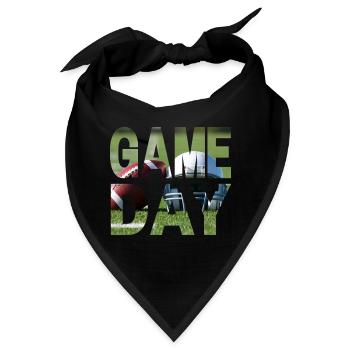 Game Day American Football - Bandana - Schwarz - Vorne