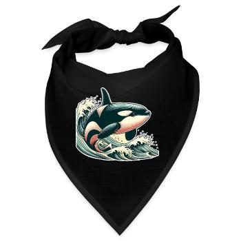 Orca Schwertwal - Bandana - Schwarz - Vorne