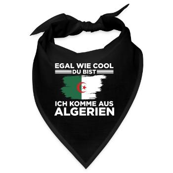 Algerier Algerische Flagge Algeria Amazigh L'alger - Bandana - Schwarz - Vorne