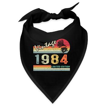 Vintage Grammophon 38. Geburtstag 1984 38 Jahre alt - Bandana - Schwarz - Vorne