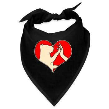 Hundefreunde Hundeliebe - Bandana - Schwarz - Vorne