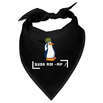 sudo rm- rf Pinguin Soldat - Bandana - Schwarz - Vorne